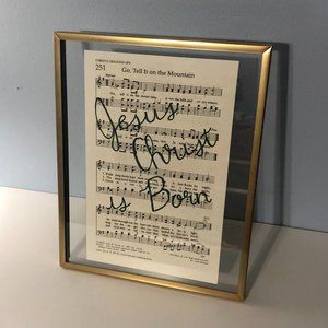Handmade: Framed Hymn with Calligraphy